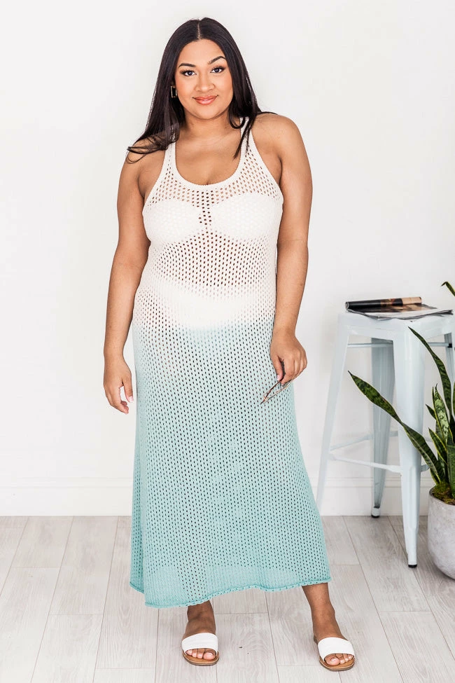 Discount π Pink Lily π Summer Albums Blue Open Knit Ombre Cover Up Maxi π Dress FINAL SALE π 8 Discount π Pink Lily π Summer Albums Blue Open Knit Ombre Cover Up Maxi π Dress FINAL SALE π - Image 8