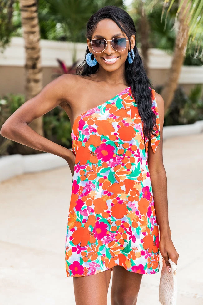 Discount βοΈ Pink Lily Thriving All Night Watercolor Floral One Shoulder π Dress FINAL SALE β 8 Discount βοΈ Pink Lily Thriving All Night Watercolor Floral One Shoulder π Dress FINAL SALE β - Image 8