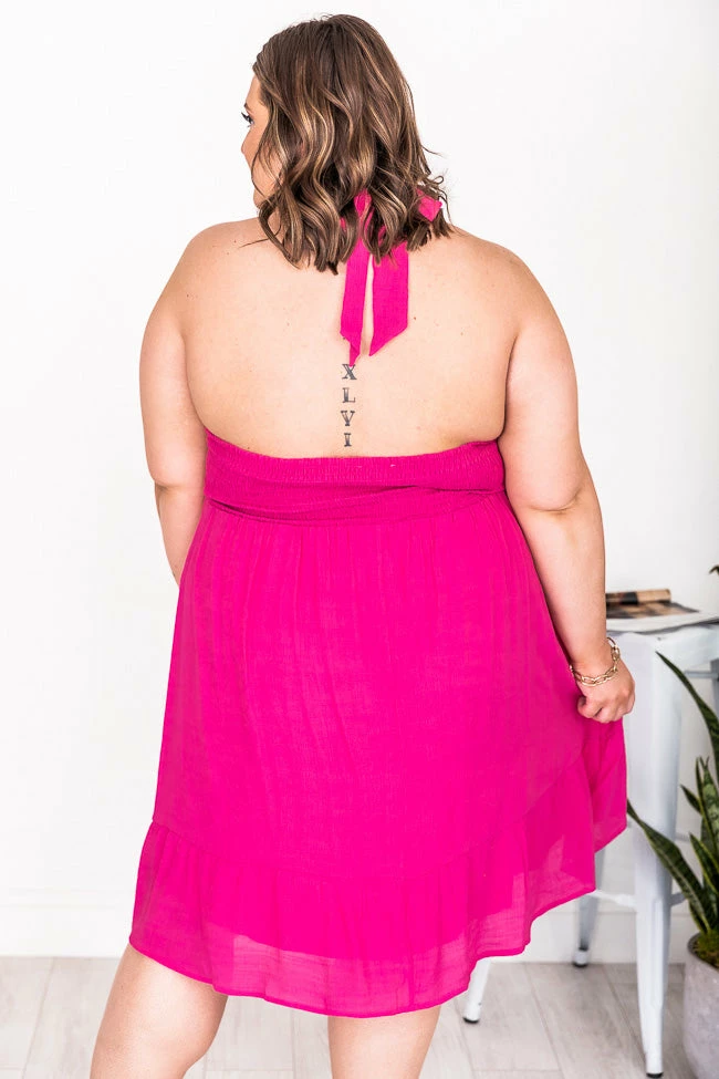 Brand new β Pink Lily Cruise Through Town Hot Pink Cross Halter Neck π Dress FINAL SALE π 16 Brand new β Pink Lily Cruise Through Town Hot Pink Cross Halter Neck π Dress FINAL SALE π - Image 16