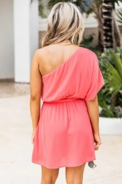 Flash Sale 🌟 Pink Lily Lifetime Chance Coral One Shoulder Belted Mini 👗 Dress FINAL SALE 😍 -Cheap dresses Store 182190 lifetimechancecoral 174780 flyoverdestination 182962 originalstatement 179510 chrishell 1 650x