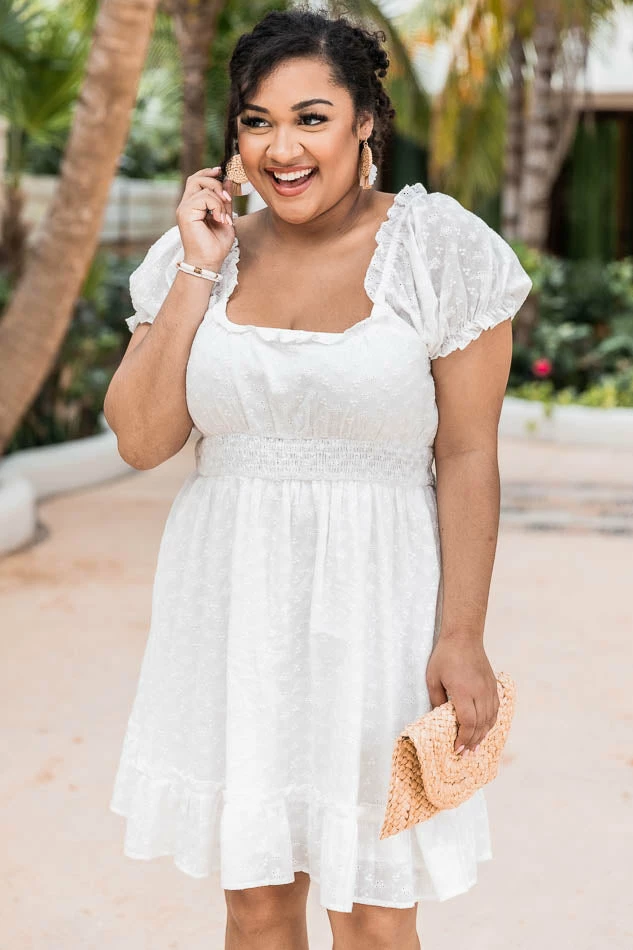 Best deal π Pink Lily Delighted Smile Ivory Eyelet Puff Sleeve Mini π Dress FINAL SALE π 9 Best deal π Pink Lily Delighted Smile Ivory Eyelet Puff Sleeve Mini π Dress FINAL SALE π - Image 9