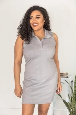Budget 🌟 Pink Lily Want The Best Grey Collared Ribbed Knit 👗 Dress FINAL SALE 🔔 -Cheap dresses Store 182278 7 7db934fb a7c9 4361 b86f 27be0a7d33a2 650x