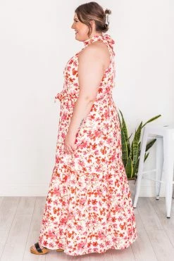 Deals 🛒 Pink Lily Before Long Pink Halter Neck Floral Maxi 👗 Dress FINAL SALE 🎉 -Cheap dresses Store 182324 8 650x
