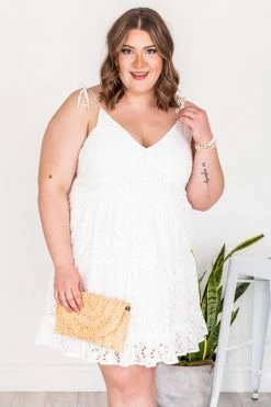 Brand new 🔥 Pink Lily Infinite Beauty Ivory Eyelet Mini 👗 Dress FINAL SALE 🥰 -Cheap dresses Store 182444 4 650x