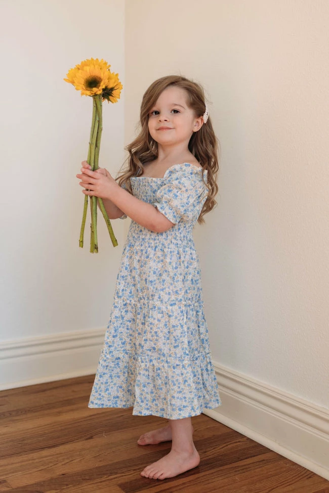 Deals π₯° Pink Lily Lucky Timing π§ Girls Blue Floral Puff Sleeve Midi π Dress FINAL SALE π― 3 Deals π₯° Pink Lily Lucky Timing π§ Girls Blue Floral Puff Sleeve Midi π Dress FINAL SALE π― - Image 3