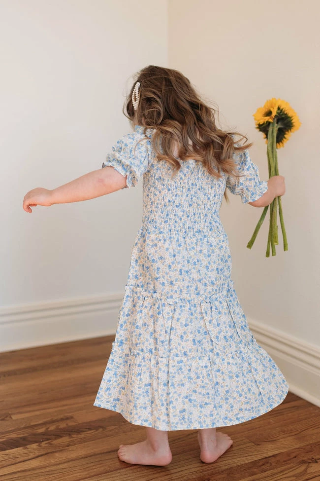 Deals π₯° Pink Lily Lucky Timing π§ Girls Blue Floral Puff Sleeve Midi π Dress FINAL SALE π― 5 Deals π₯° Pink Lily Lucky Timing π§ Girls Blue Floral Puff Sleeve Midi π Dress FINAL SALE π― - Image 5