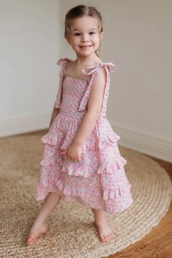 Deals β¨ Pink Lily Another Idea π§ Girls Multicolor Floral Tie Strap π Dress FINAL SALE β¨