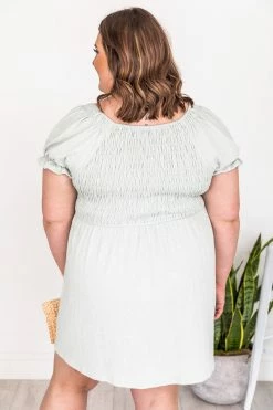 Deals 🌟 Pink Lily You're Mine Sage Smocked Bust 👗 Dress FINAL SALE 🎁 -Cheap dresses Store 182608 6 650x