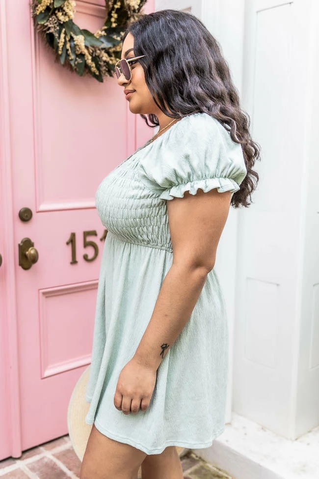 Deals 🌟 Pink Lily You're Mine Sage Smocked Bust 👗 Dress FINAL SALE 🎁 - Image 4