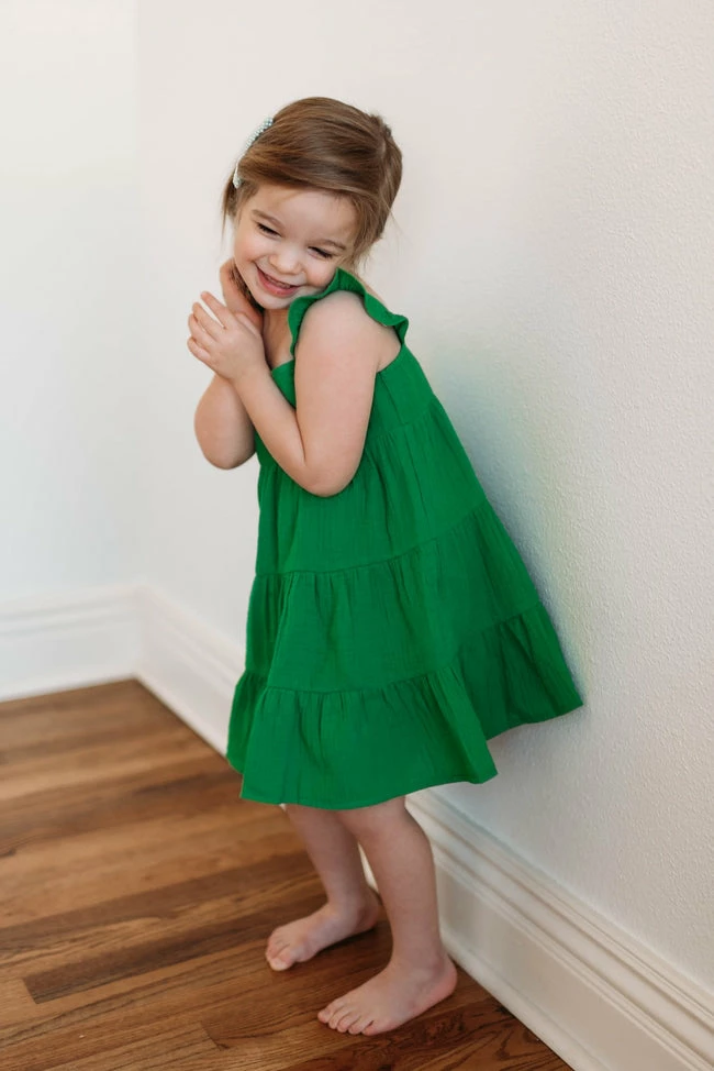 Best deal π Pink Lily Once Was π§ Girls Green Tiered π Dress FINAL SALE π 2 Best deal π Pink Lily Once Was π§ Girls Green Tiered π Dress FINAL SALE π - Image 2