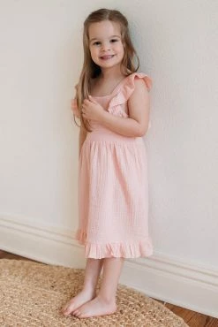 Brand new ✨ Pink Lily Mindless Moment 👧 Girls Blush Ruffle 👗 Dress FINAL SALE 😉