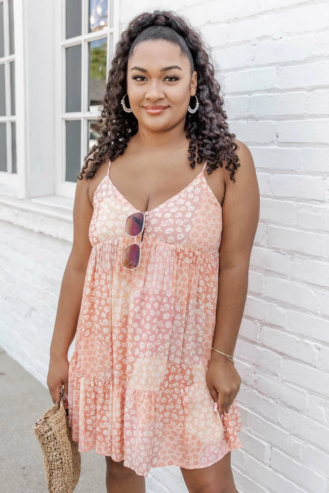 Hot Sale β€οΈ Pink Lily Love Me For Life Canteloupe Patchwork Floral Mini Sundress FINAL SALE π 5 Hot Sale β€οΈ Pink Lily Love Me For Life Canteloupe Patchwork Floral Mini Sundress FINAL SALE π - Image 5