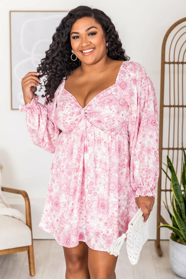 Wholesale β¨ Pink Lily Hard To Find Pink Floral Print Long Sleeve Mini π Dress 𧨠7 Wholesale β¨ Pink Lily Hard To Find Pink Floral Print Long Sleeve Mini π Dress 𧨠- Image 7