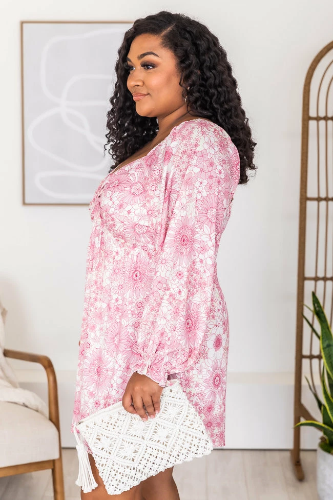 Wholesale β¨ Pink Lily Hard To Find Pink Floral Print Long Sleeve Mini π Dress 𧨠8 Wholesale β¨ Pink Lily Hard To Find Pink Floral Print Long Sleeve Mini π Dress 𧨠- Image 8