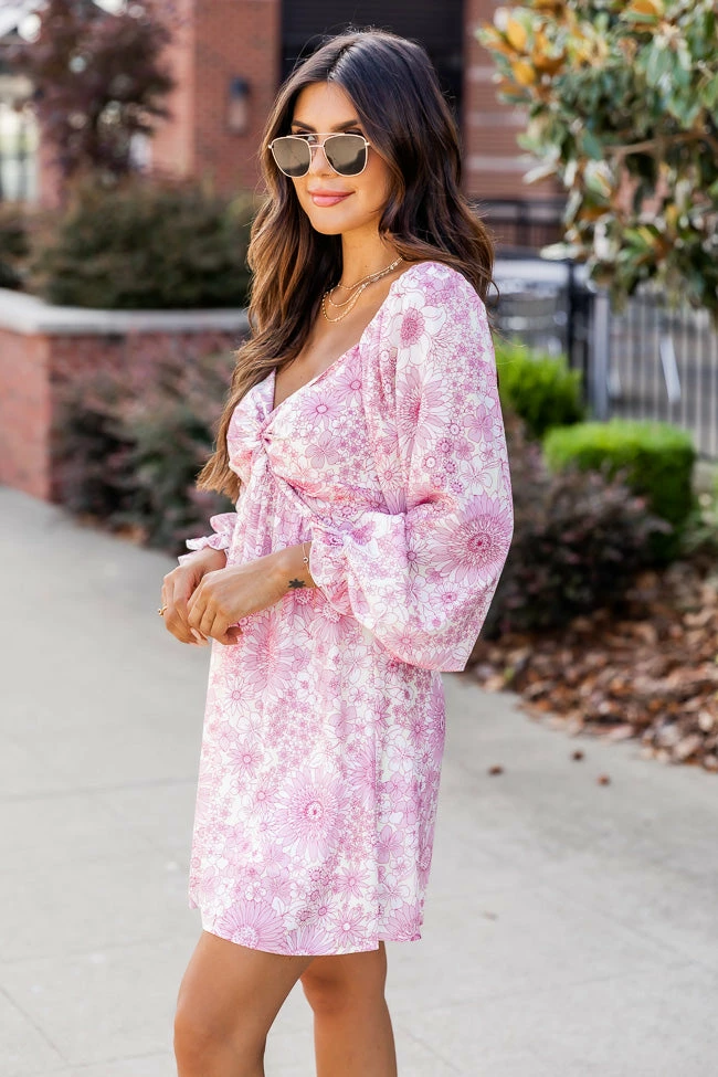 Wholesale β¨ Pink Lily Hard To Find Pink Floral Print Long Sleeve Mini π Dress 𧨠4 Wholesale β¨ Pink Lily Hard To Find Pink Floral Print Long Sleeve Mini π Dress 𧨠- Image 4