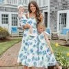 Best Sale 🥰 CAITLIN COVINGTON X PINK LILY 👧 Girls Garden Party Tie Sleeve Hydrangeas Print 👗 Dress FINAL SALE 🔔