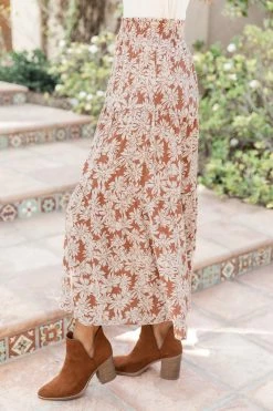 Best Pirce 👍 Pink Lily Tell Me You Need Me Brown Floral Midi 👗 Skirt FINAL SALE ⭐ -Cheap dresses Store 183218 tellmeyouneedme 162200 staybeautifulmedium 175058 makethismomentlasttan 183186 heidichestnut 6 650x