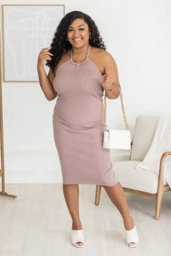 Hot Sale β Pink Lily On The List Taupe Halter Ribbed Midi Bodycon π Dress π 19 Hot Sale β Pink Lily On The List Taupe Halter Ribbed Midi Bodycon π Dress π -Cheap dresses Store 183284 2 650x