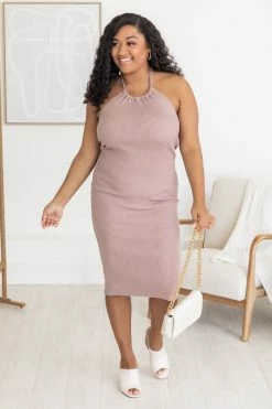 Hot Sale β Pink Lily On The List Taupe Halter Ribbed Midi Bodycon π Dress π 21 Hot Sale β Pink Lily On The List Taupe Halter Ribbed Midi Bodycon π Dress π -Cheap dresses Store 183284 3 650x