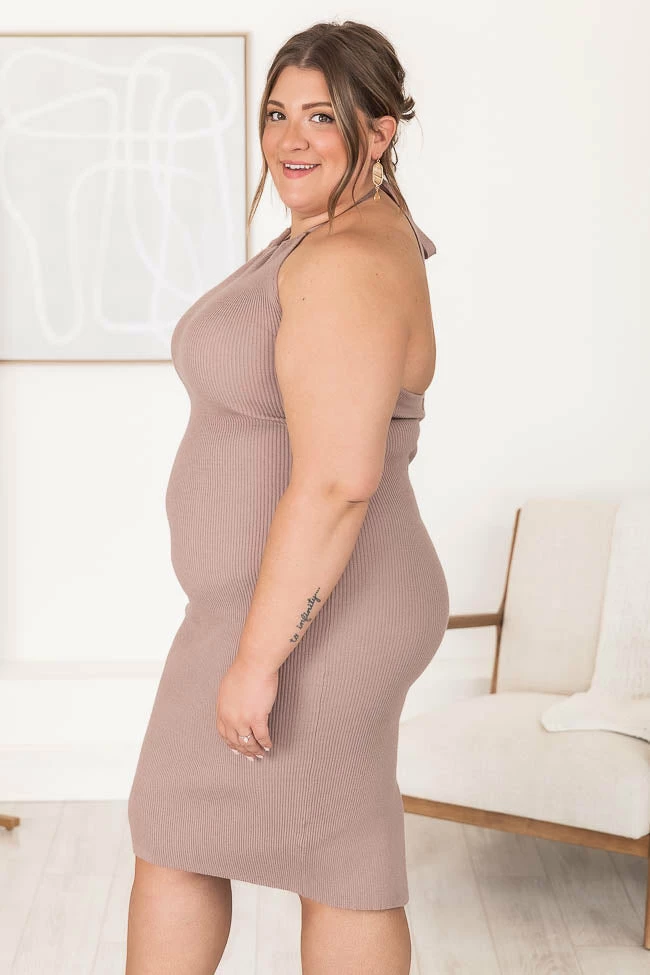 Hot Sale β Pink Lily On The List Taupe Halter Ribbed Midi Bodycon π Dress π 13 Hot Sale β Pink Lily On The List Taupe Halter Ribbed Midi Bodycon π Dress π - Image 13