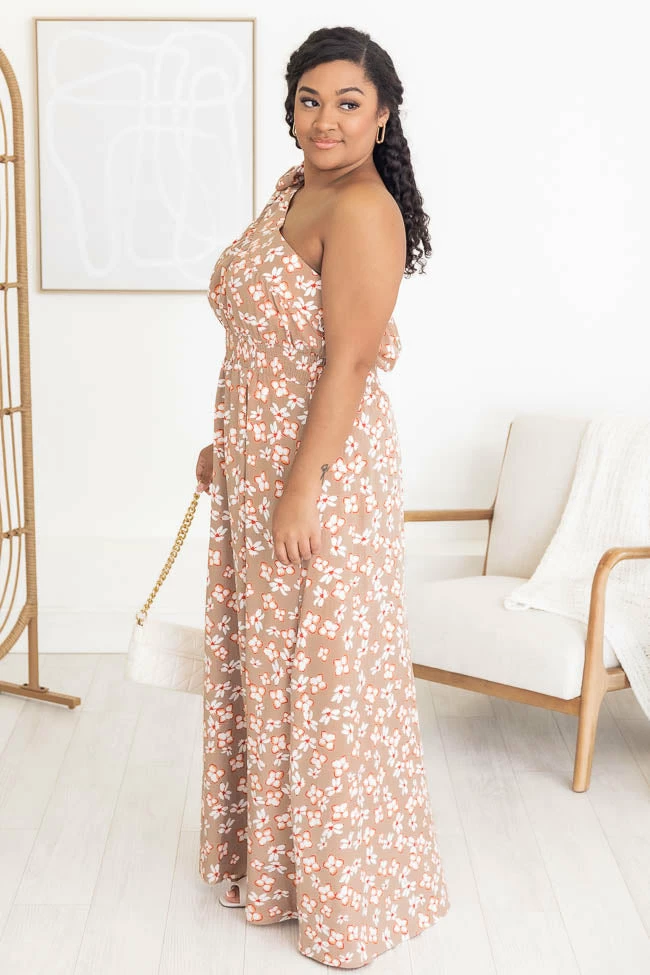 Wholesale β Pink Lily Everlasting Bliss Brown Floral One Shoulder Maxi π Dress FINAL SALE π 9 Wholesale β Pink Lily Everlasting Bliss Brown Floral One Shoulder Maxi π Dress FINAL SALE π - Image 9