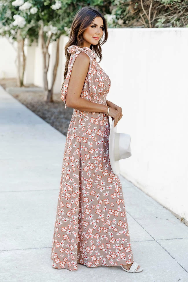 Wholesale β Pink Lily Everlasting Bliss Brown Floral One Shoulder Maxi π Dress FINAL SALE π 5 Wholesale β Pink Lily Everlasting Bliss Brown Floral One Shoulder Maxi π Dress FINAL SALE π - Image 5