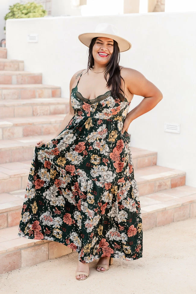 New β Pink Lily Bring Me To Life Green Lace Trim Floral Maxi π Dress FINAL SALE β 2 New β Pink Lily Bring Me To Life Green Lace Trim Floral Maxi π Dress FINAL SALE β - Image 2