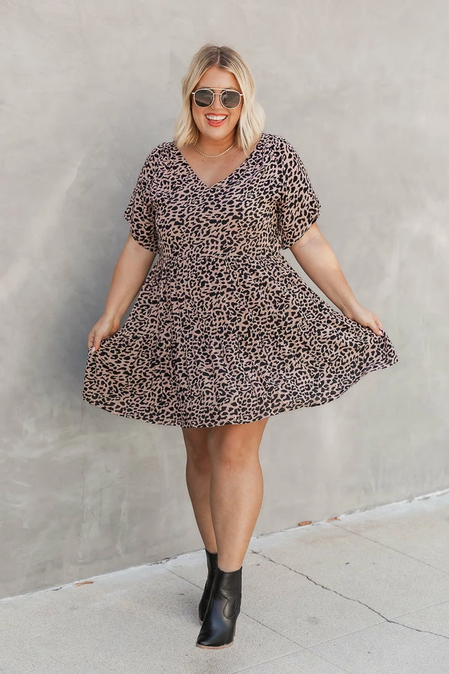 Cheap π Pink Lily My Last Time Tan Animal Print Babydoll π Dress π 15 Cheap π Pink Lily My Last Time Tan Animal Print Babydoll π Dress π - Image 15