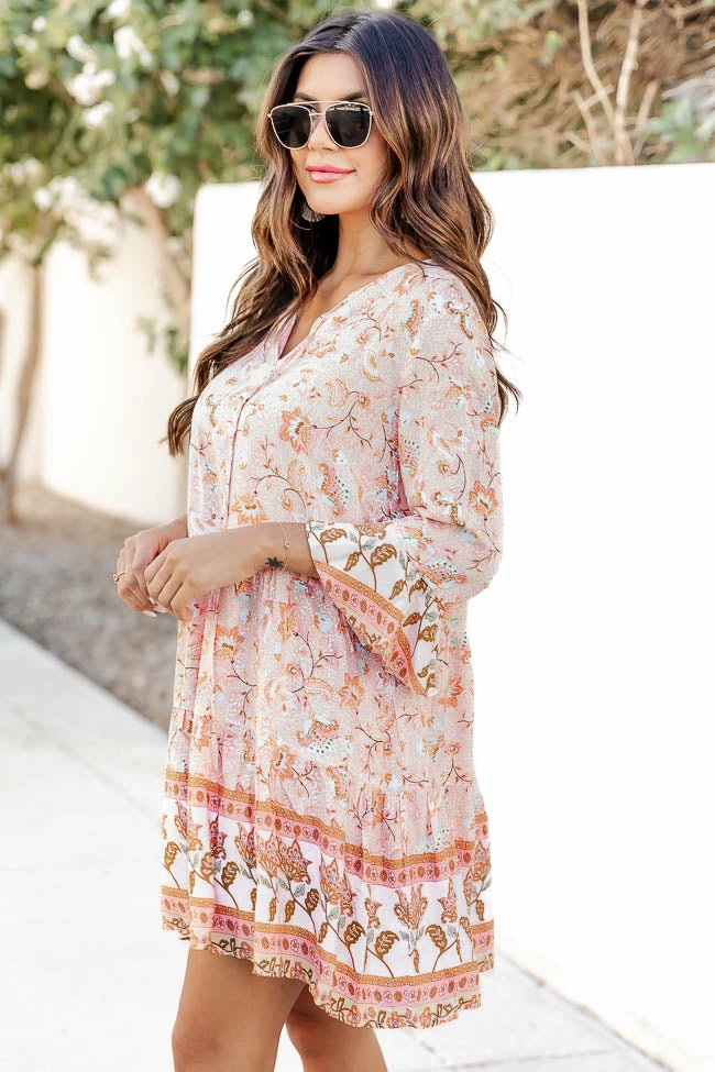 Buy π Pink Lily Lovely Evening Pink Printed Mini π Dress β€οΈ 5 Buy π Pink Lily Lovely Evening Pink Printed Mini π Dress β€οΈ - Image 5