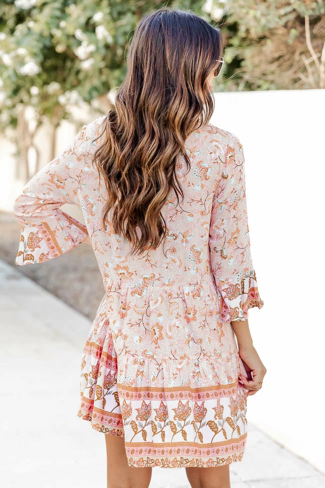 Buy π Pink Lily Lovely Evening Pink Printed Mini π Dress β€οΈ 6 Buy π Pink Lily Lovely Evening Pink Printed Mini π Dress β€οΈ - Image 6