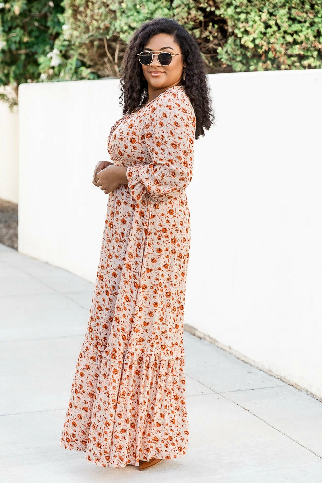 Best Sale π Pink Lily It's All A Dream Rust Floral Ruffle Trim Maxi π Dress FINAL SALE π 10 Best Sale π Pink Lily It's All A Dream Rust Floral Ruffle Trim Maxi π Dress FINAL SALE π - Image 10