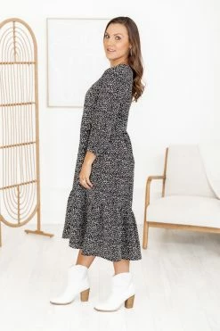 Wholesale 😀 Pink Lily No Hard Feelings Black Floral Midi 👗 Dress FINAL SALE 🤩 -Cheap dresses Store 183700 2 650x