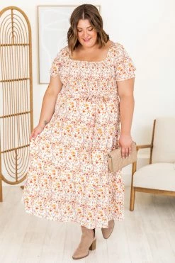 Outlet ❤️ Pink Lily Make It Your Own Brown Smocked Bust Midi 👗 Dress FINAL SALE 👏 -Cheap dresses Store 183744 4 650x