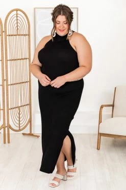 Brand new ⌛ Pink Lily You're The One Black Ribbed Turtleneck Tank 👗 Dress FINAL SALE 🧨 -Cheap dresses Store 183748 1 650x