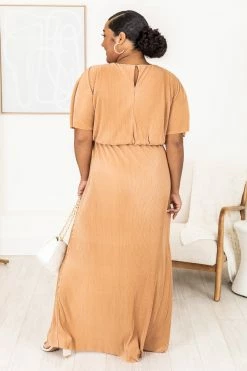 Best Pirce 🔔 Pink Lily A Step Above Camel Plisse Short Sleeve Maxi 👗 Dress FINAL SALE 😉 -Cheap dresses Store 183750 3 e095cadf 281e 4bd7 8b66 1264fb50431f 650x