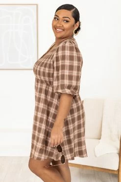 Outlet ✔️ Pink Lily Just A Thought Brown Plaid Smocked Bust Mini 👗 Dress ✨ -Cheap dresses Store 183828 3 99e7a15a 07e6 4592 b3bc 6791f67da6a9 650x