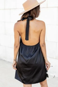 Best Pirce 💯 Pink Lily Time After Time Black Satin Criss-Cross Halter Mini 👗 Dress 🎁 -Cheap dresses Store 183830 mercyonme 174434 yasmine 174116 differenttimezonescamel 8 650x