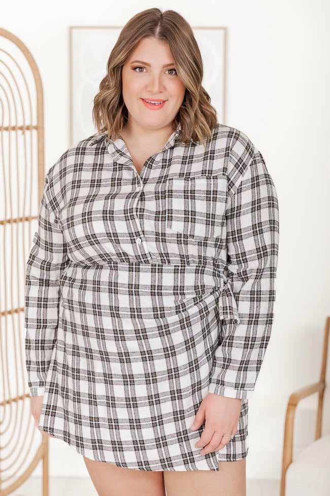 Best Pirce π Pink Lily Take My Hand Black/White Wrap Waist Plaid Mini π Dress π 16 Best Pirce π Pink Lily Take My Hand Black/White Wrap Waist Plaid Mini π Dress π - Image 16