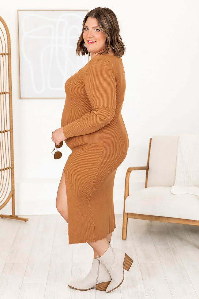 Best Sale β Pink Lily Hear The Applause Camel Ribbed Scoop Neck Midi π Dress FINAL SALE β¨ 13 Best Sale β Pink Lily Hear The Applause Camel Ribbed Scoop Neck Midi π Dress FINAL SALE β¨ - Image 13