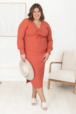 Top 10 😍 Pink Lily When I'm With You Rust Ribbed Cinched Bust Midi 👗 Dress FINAL SALE 😍 -Cheap dresses Store 183976 1 4dbb055f da9f 47e2 a5a1 4883242ed2ea 650x