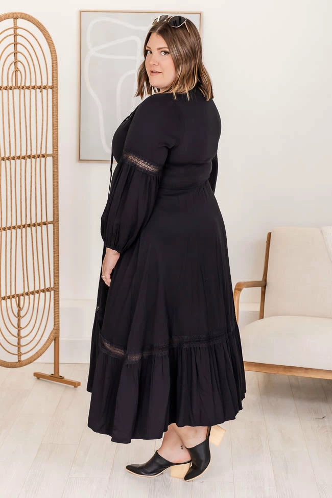 Best Pirce π₯ Pink Lily Untamed Beauty Black Lace Trim Detail Long Sleeve Midi π Dress β€οΈ 11 Best Pirce π₯ Pink Lily Untamed Beauty Black Lace Trim Detail Long Sleeve Midi π Dress β€οΈ - Image 11