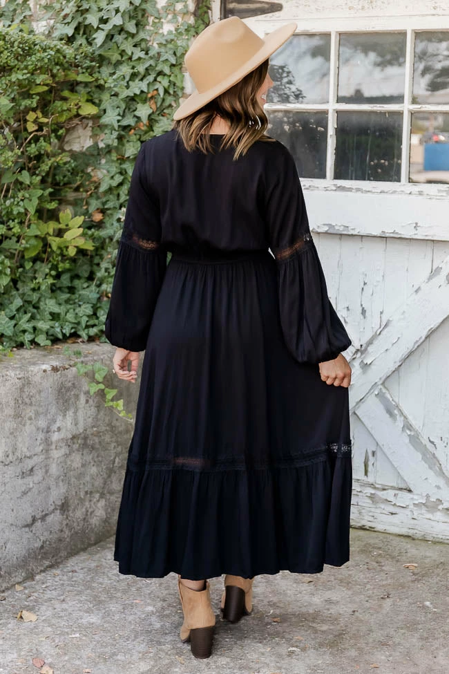 Best Pirce π₯ Pink Lily Untamed Beauty Black Lace Trim Detail Long Sleeve Midi π Dress β€οΈ 5 Best Pirce π₯ Pink Lily Untamed Beauty Black Lace Trim Detail Long Sleeve Midi π Dress β€οΈ - Image 5