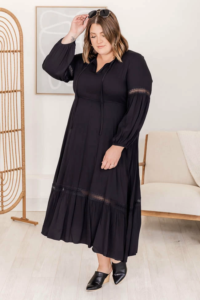 Best Pirce π₯ Pink Lily Untamed Beauty Black Lace Trim Detail Long Sleeve Midi π Dress β€οΈ 10 Best Pirce π₯ Pink Lily Untamed Beauty Black Lace Trim Detail Long Sleeve Midi π Dress β€οΈ - Image 10