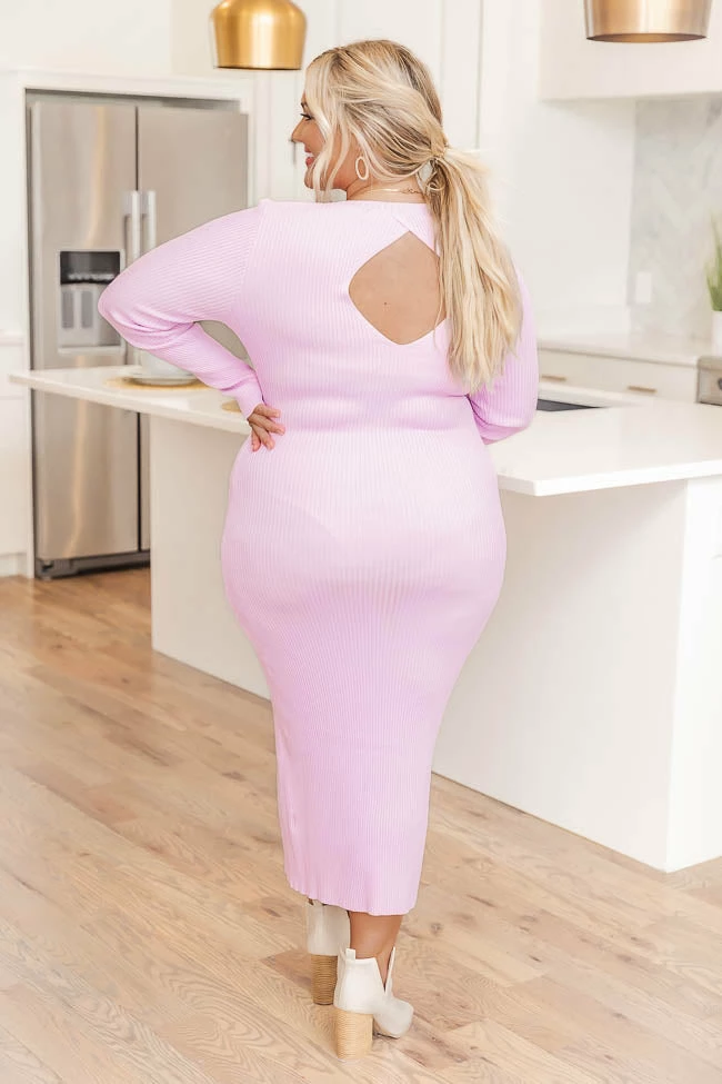 Best deal π₯° Pink Lily You've Got The Look Purple Knit Open Back Midi π Dress π 4 Best deal π₯° Pink Lily You've Got The Look Purple Knit Open Back Midi π Dress π - Image 4