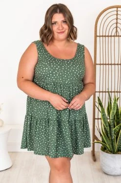 New 🧨 Pink Lily Prairie Girl Green Spotted Tank 👗 Dress FINAL SALE 🛒 -Cheap dresses Store 184080 2 fd273781 b769 47b9 ae9f 2588a71a1a84 650x
