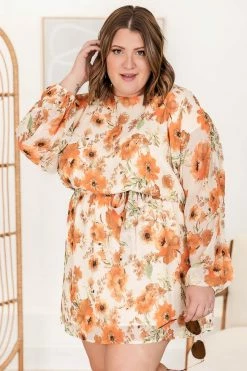 Wholesale 😉 Pink Lily Forever After All Orange Floral Belted Mini 👗 Dress FINAL SALE 🥰 -Cheap dresses Store 184212 11 650x