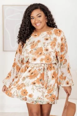 Wholesale 😉 Pink Lily Forever After All Orange Floral Belted Mini 👗 Dress FINAL SALE 🥰 -Cheap dresses Store 184212 7 650x