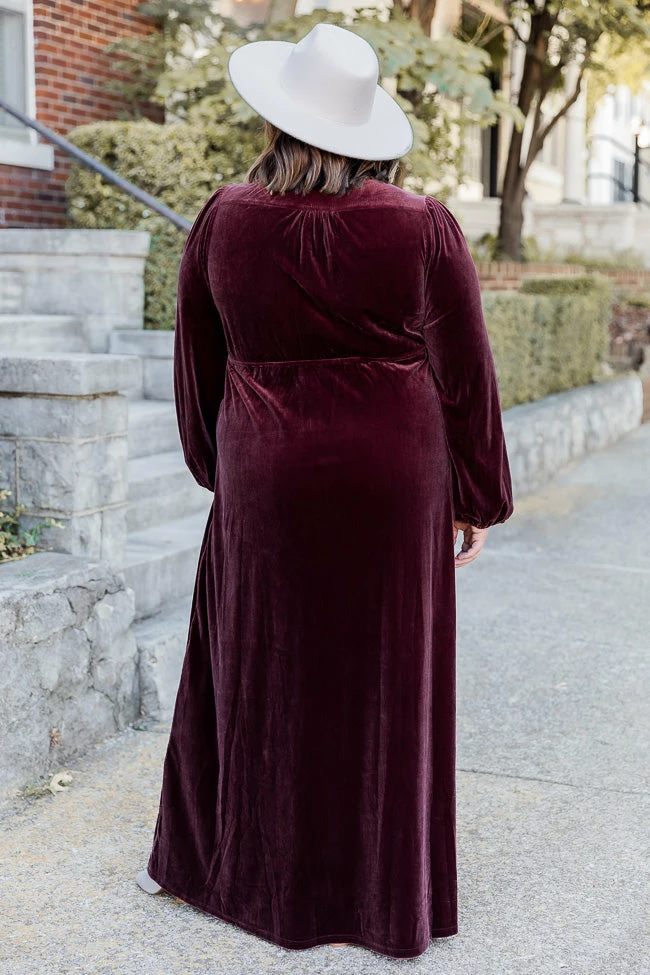 Budget βοΈ Pink Lily Cross Your Mind Plum Velvet Maxi π Dress FINAL SALE π― 6 Budget βοΈ Pink Lily Cross Your Mind Plum Velvet Maxi π Dress FINAL SALE π― - Image 6