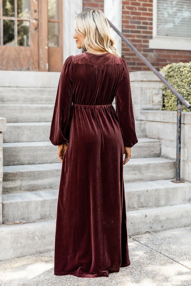 Budget βοΈ Pink Lily Cross Your Mind Plum Velvet Maxi π Dress FINAL SALE π― 8 Budget βοΈ Pink Lily Cross Your Mind Plum Velvet Maxi π Dress FINAL SALE π― - Image 8