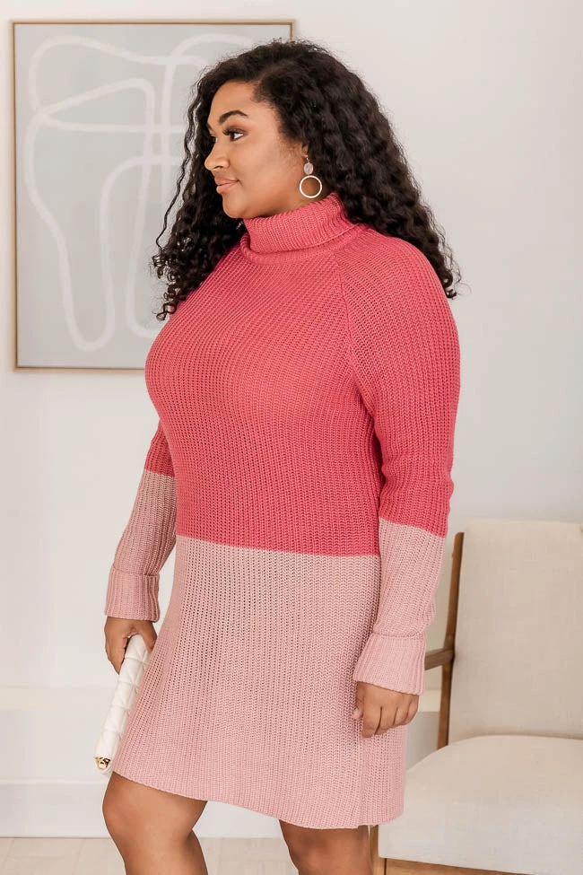 Cheapest π Pink Lily Parting Ways Pink Colorblock Turtleneck Sweater π Dress FINAL SALE π 12 Cheapest π Pink Lily Parting Ways Pink Colorblock Turtleneck Sweater π Dress FINAL SALE π - Image 12